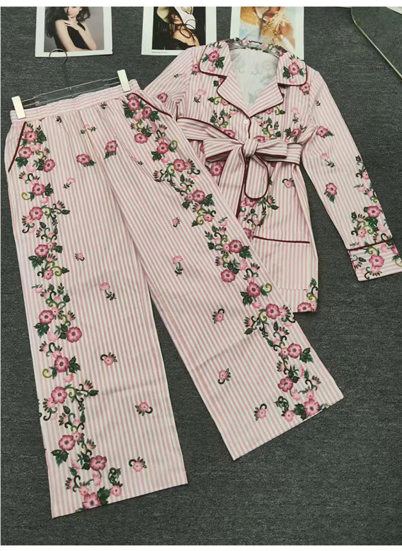 Striped Shirt And Trousers Set