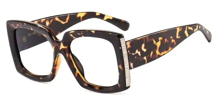 Oversized Square Blue Light Reading Glasses for Women