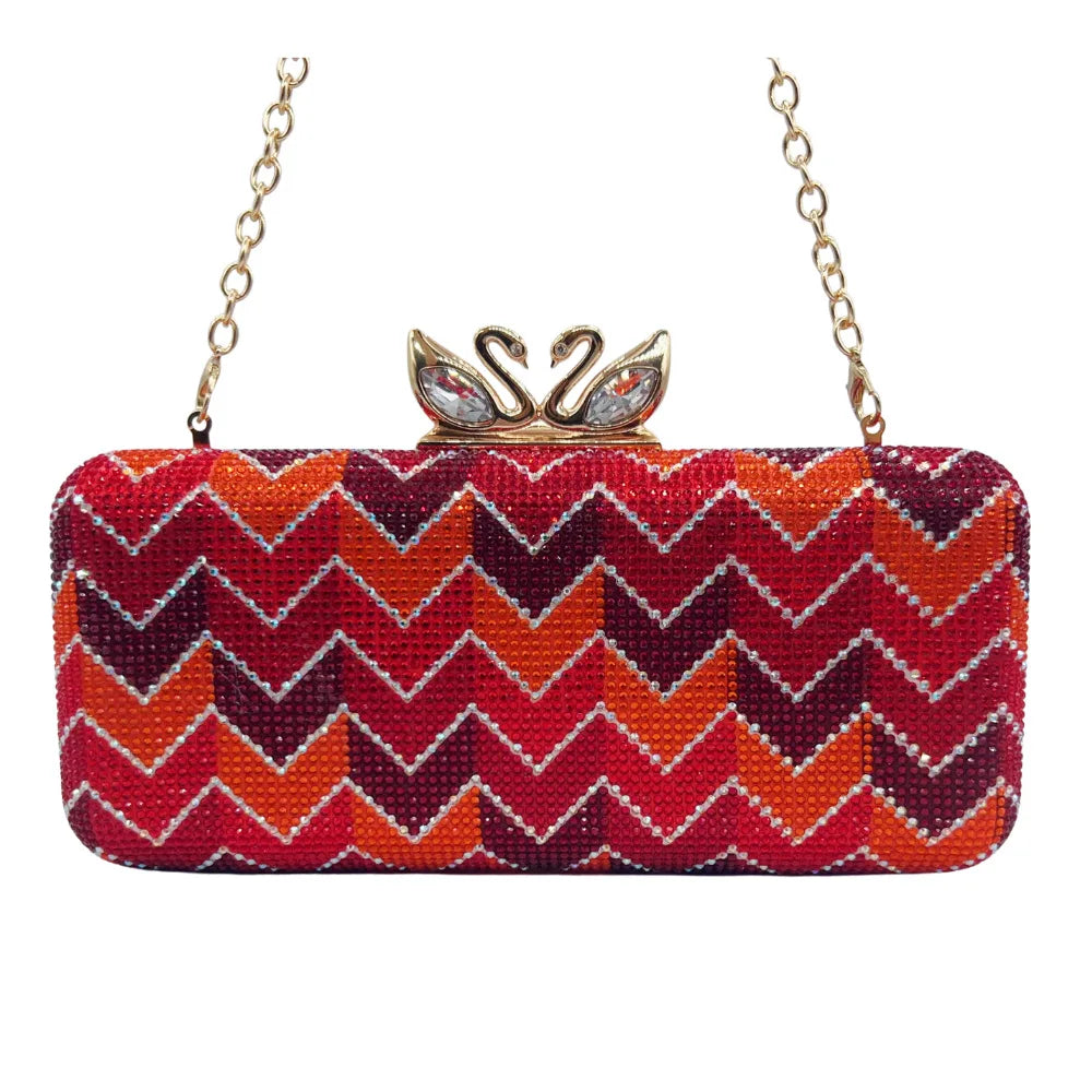 Shiny Rhinestone Clutch Handbag for Women Party Occasions