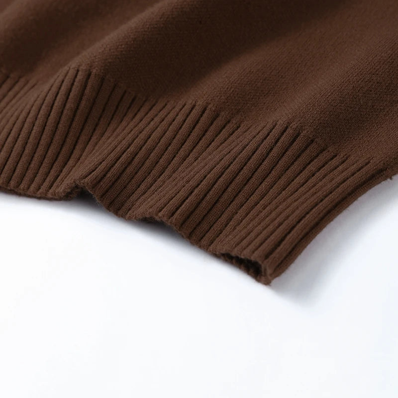 Letter Women 's Sweater Stand Collar Y2k Knit Sweaters For Woman Zipper Full Sleeve Tops Female 2025 Winter Men Jacket Knitwear