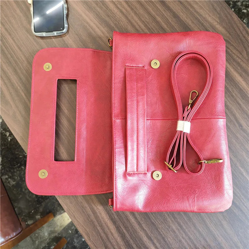 Elegant PU Leather Crossbody Envelope Clutch Bag for Women