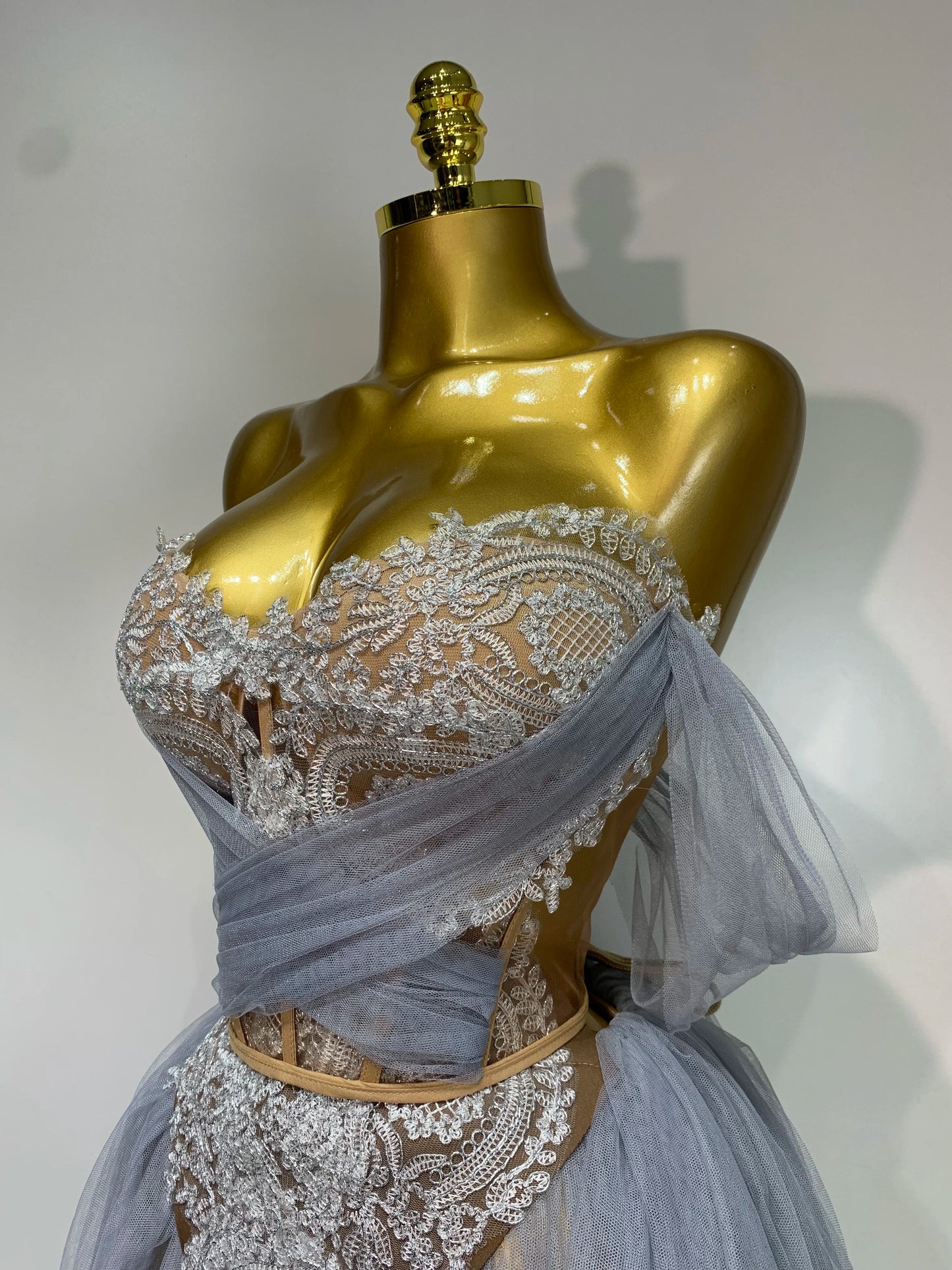 2025 New Arrived Sexy Cute Mesh Tops Skirt 2 PCS Set Women Celebrate Party Birthday Nightclub Performance Stage Show Outfit