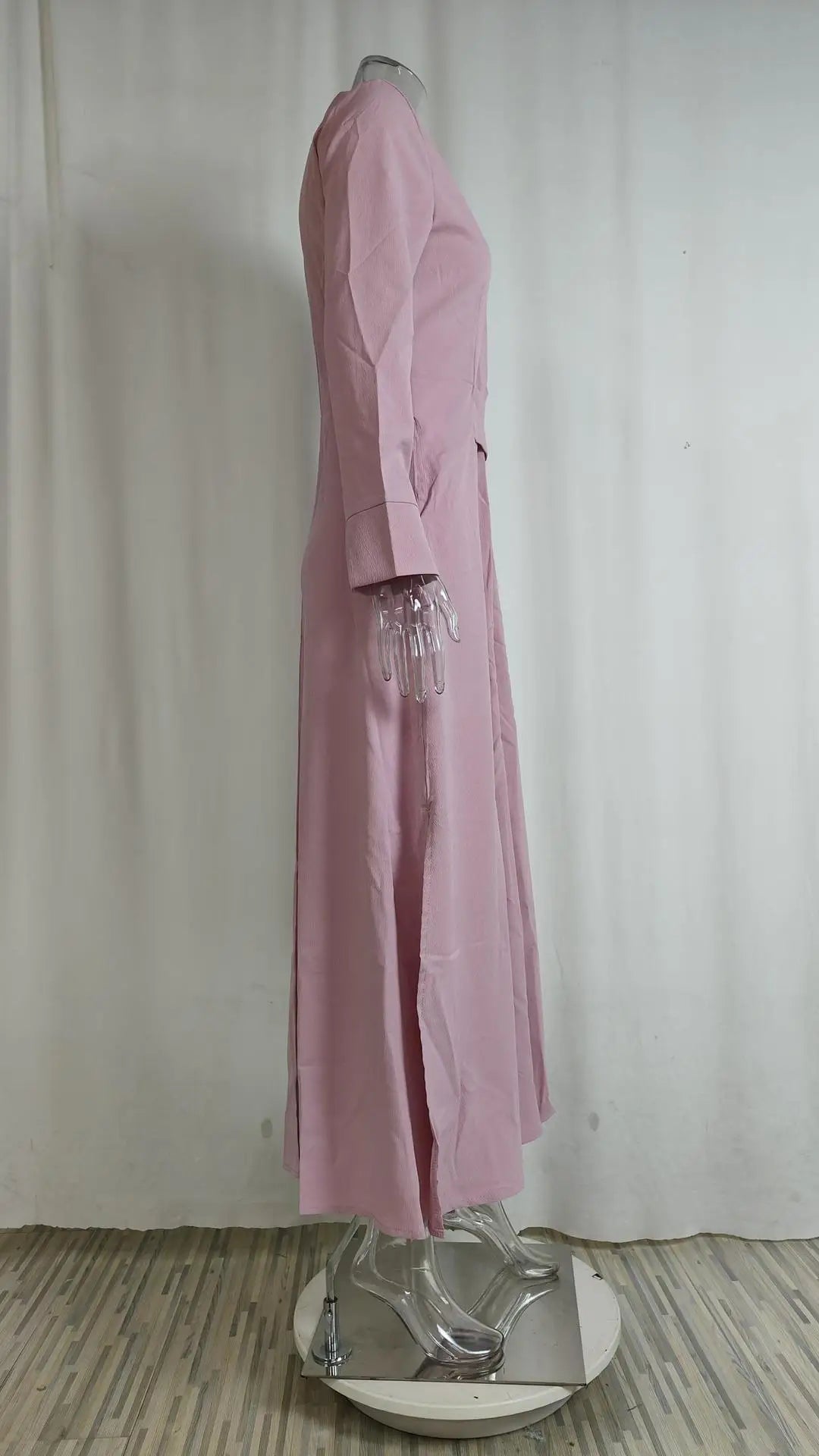 Autumn Elegant Long Sleeve V Neck Shirt Dress for Women