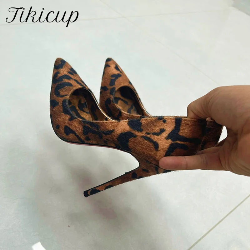Leopard Print Pointed Toe Stiletto Pumps for Women