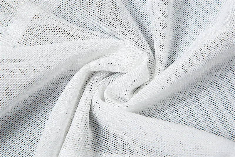 Y2K Sheer Mesh Spaghetti Strap Camisole Top White Ruffle Fringe Halter Tops Coquette Fairy Core Clothes 2024 Fashion