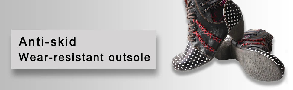 Polka Dot Zippered Ankle Boots