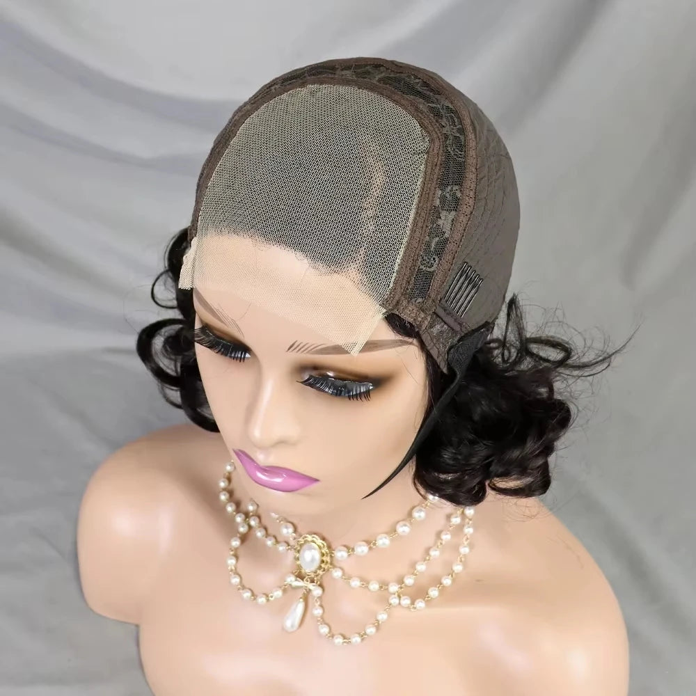 Glueless Ombre Bouncy Wave Lace Closure Wig for Women