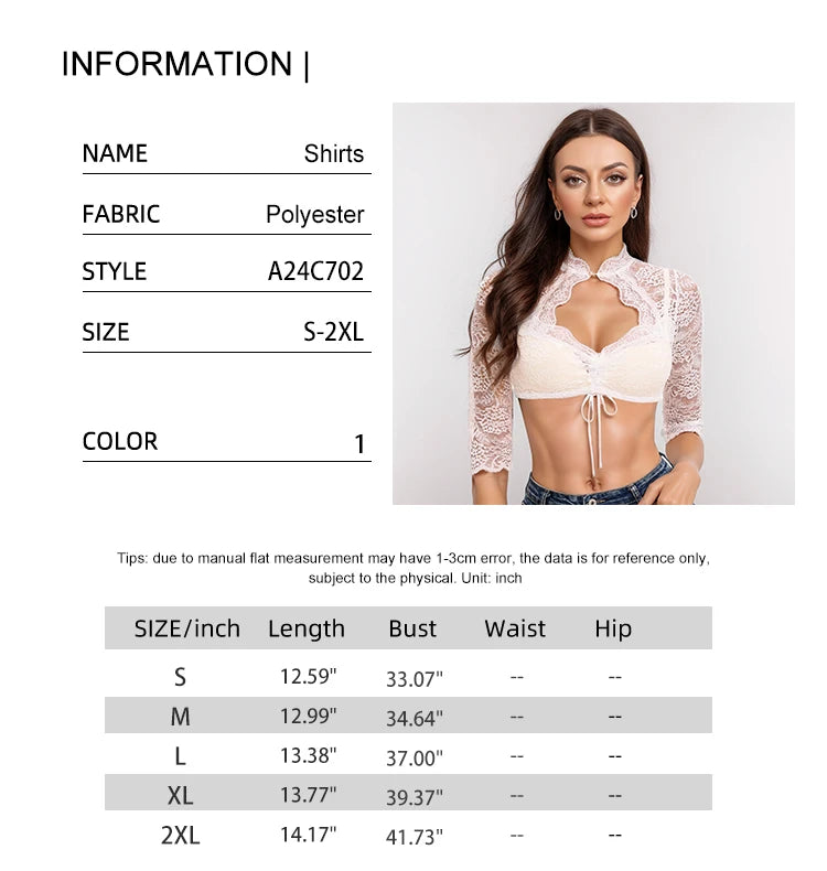 Munich Clothing 2025 New Women's Oktoberfest Formal Bottom Lace Splicing Small Shirt German Beer Wear Lace Tie Top
