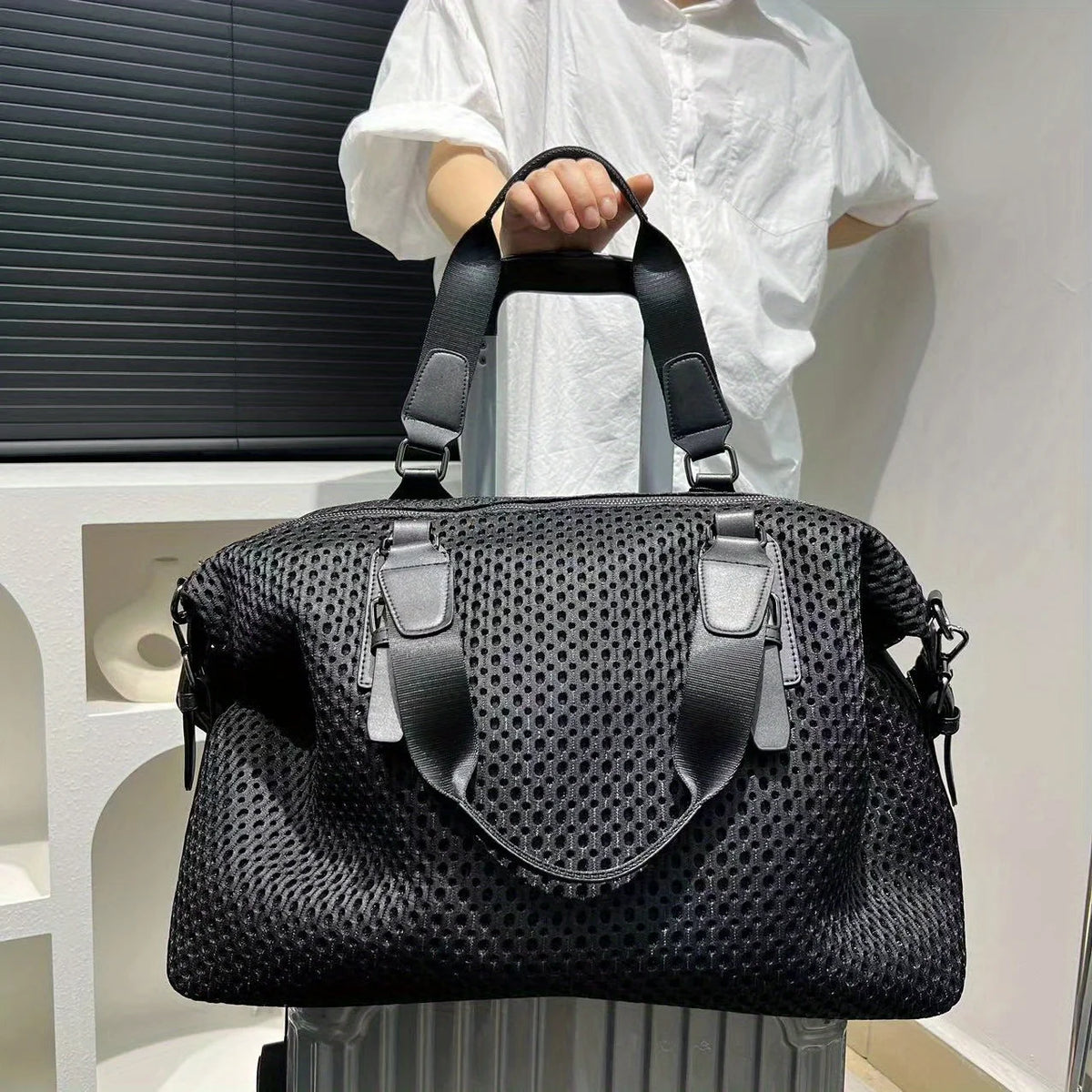 Large Waterproof Nylon Travel Shoulder Bag for Women
