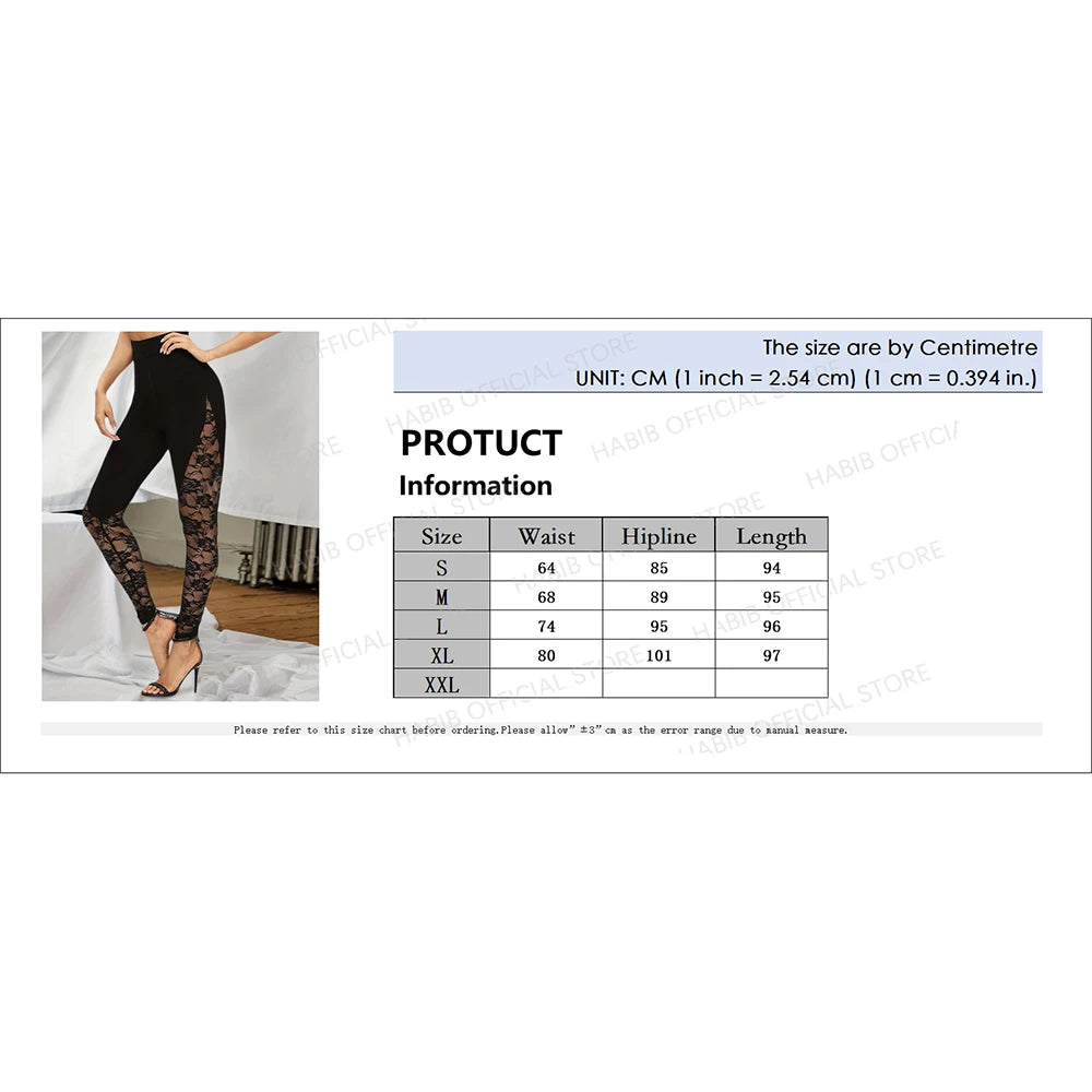 Gothic Sheer Lace High Waist Pants