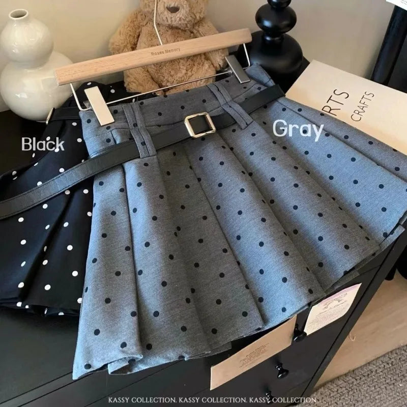 Classic Vintage Polka Dot A Line Mini Skirt for Women