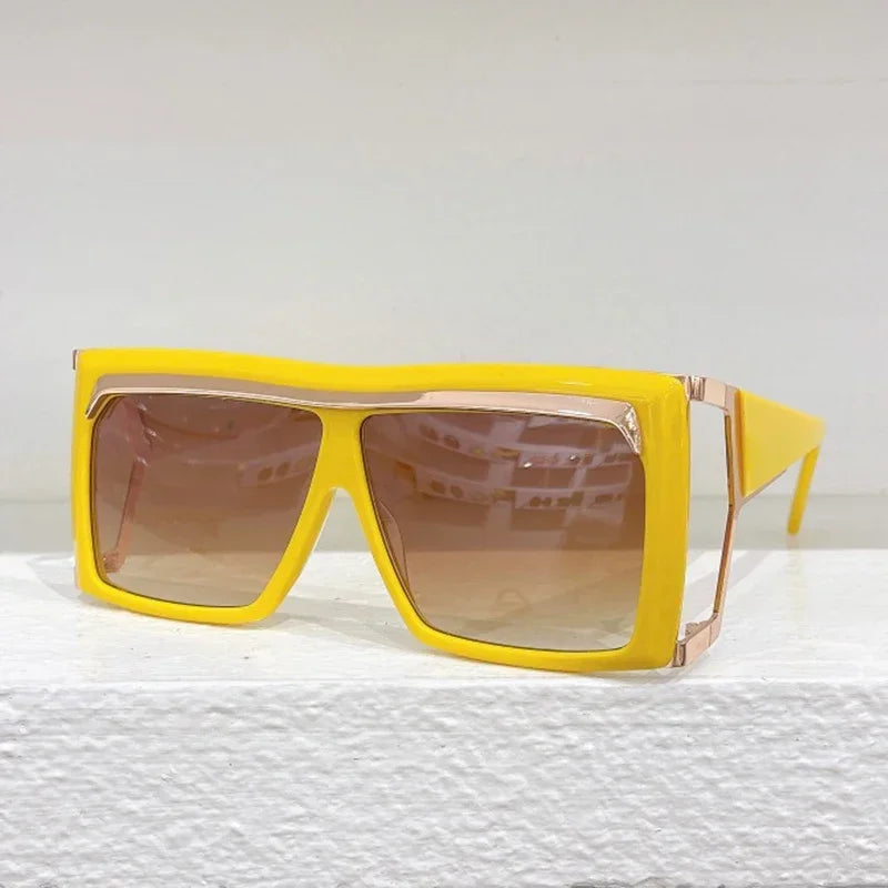 Gradient Square Sunglasses With UV400 Protection for Women