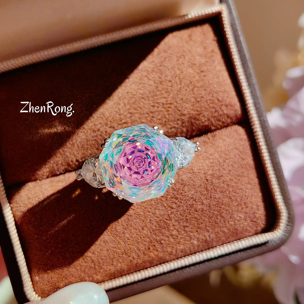 Rose Cut Cubic Zirconia Wedding Jewelry Set for Women