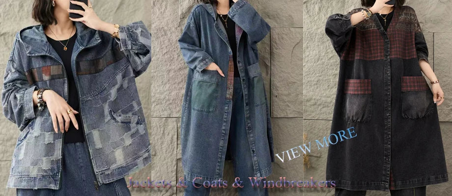 Hooded Cotton Filled Loose Winter Parka Coat for Women