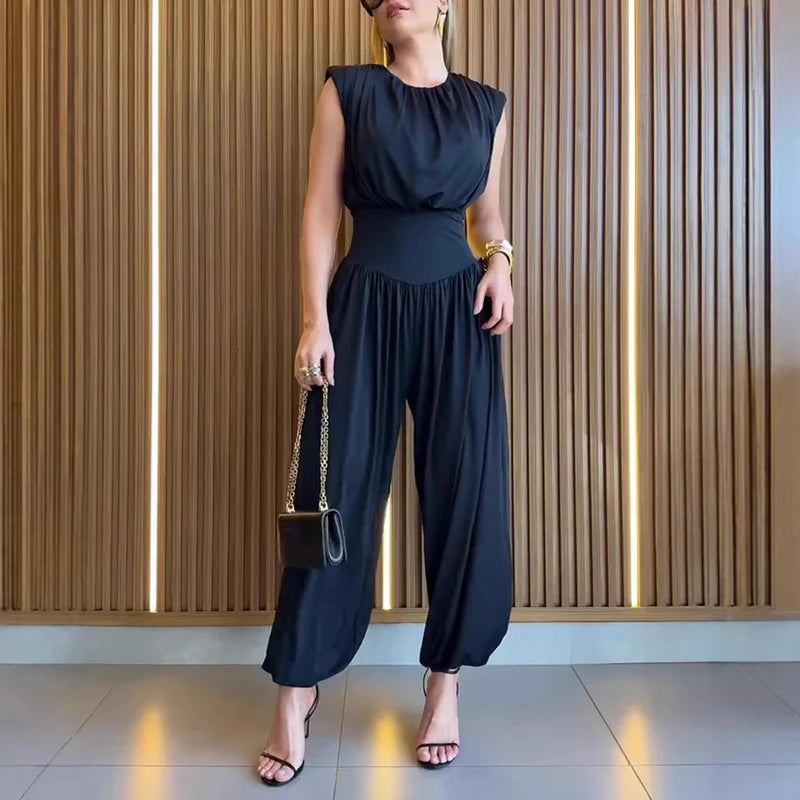 Elegant Sleeveless High Waisted Jumpsuit for Women