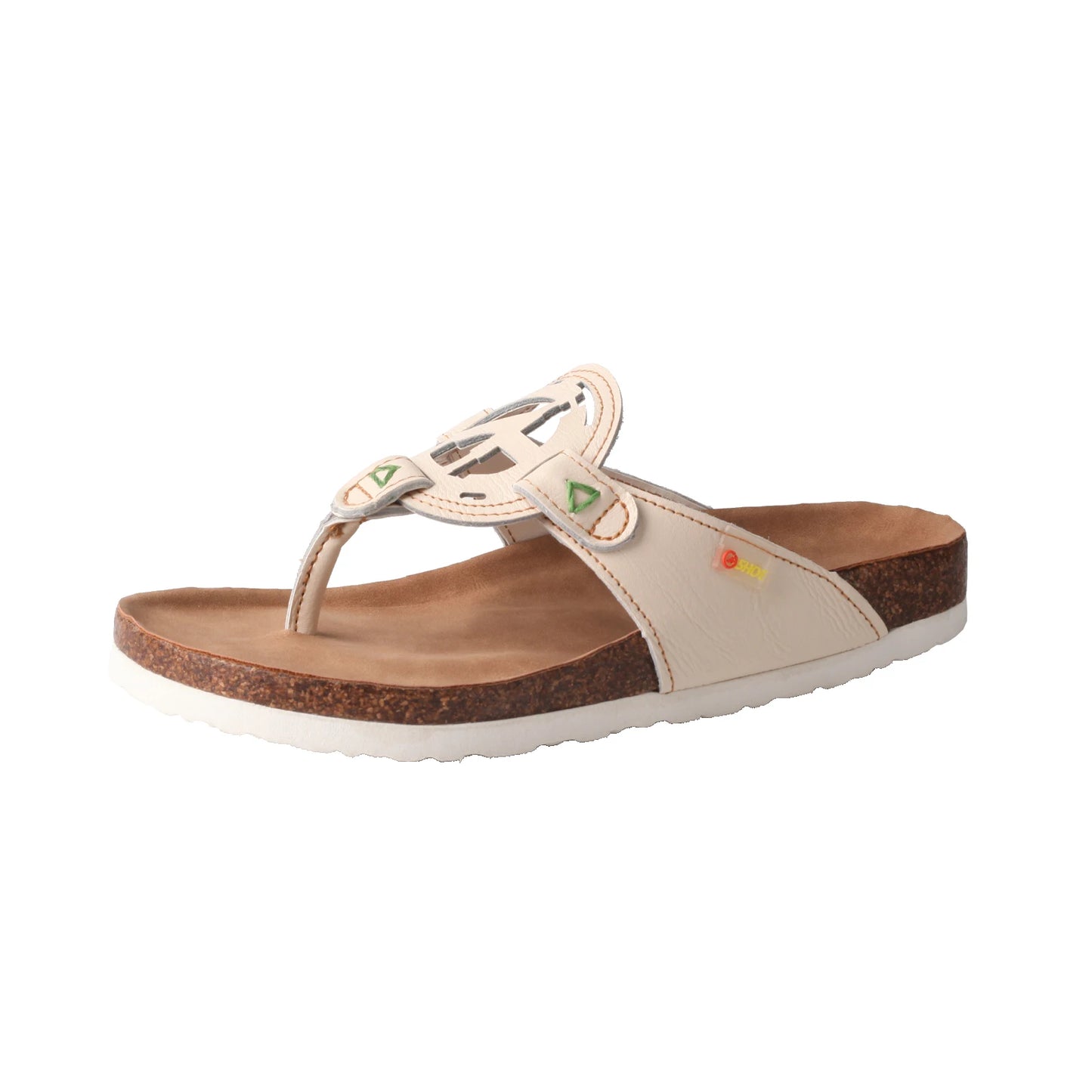 Herringbone Leather Flat Slippers