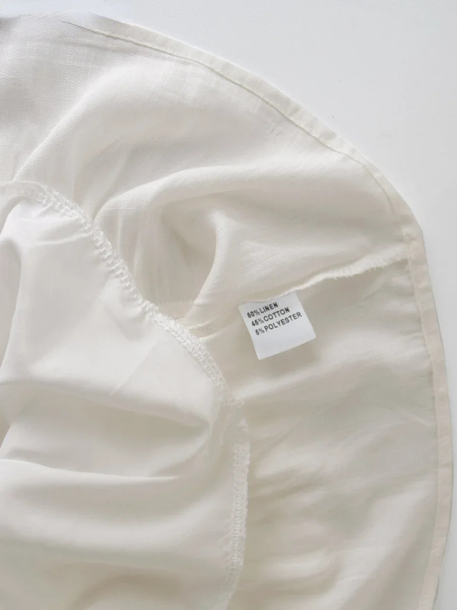 Linen Camisole Dress With Ruffle Hem