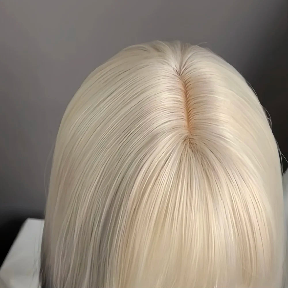 Blonde Ombre Synthetic Bob Wig With Bangs For Women