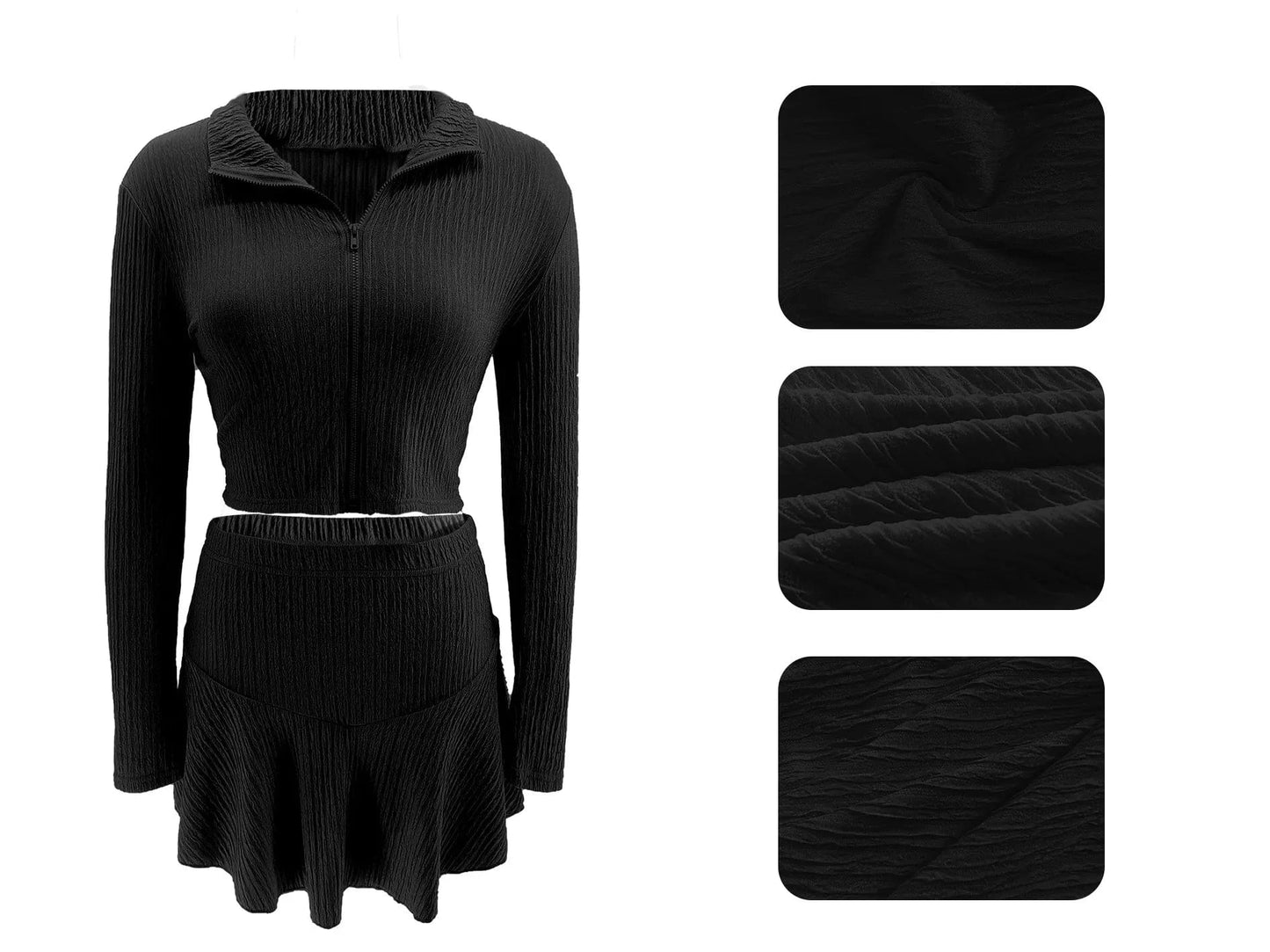 Summer Mini Skirt Outfits Sexy Women Streetwear Two Pieces Tracksuit Set Lady Night Club Matching Set