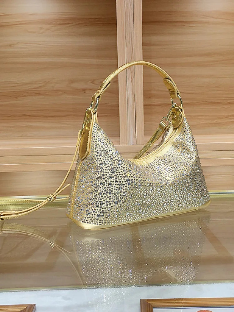 Large Capacity Rhinestone Evening Handbag for Women