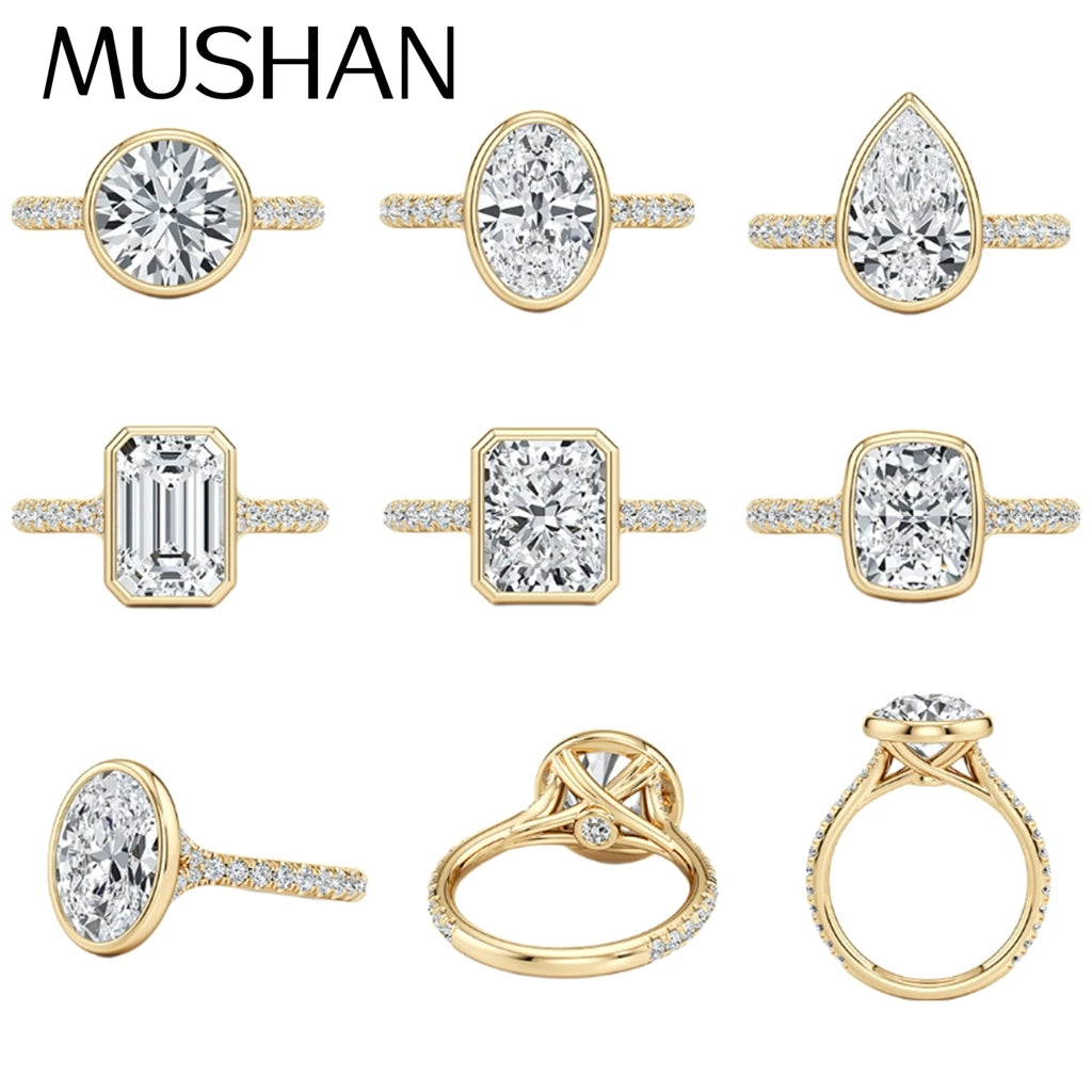 Moissanite Sterling Silver Statement Ring for Women