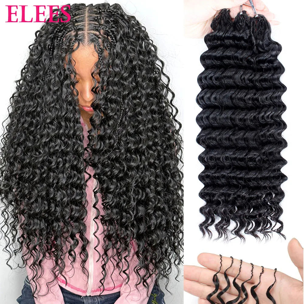 Deep Wave Human Hair Braiding Extensions for Women