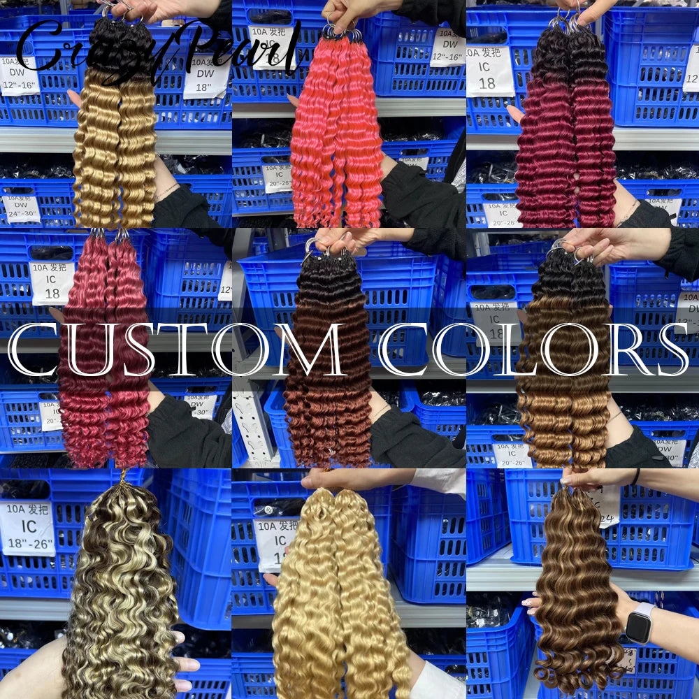 Burmese Curly Crochet Human Hair Extensions for Women