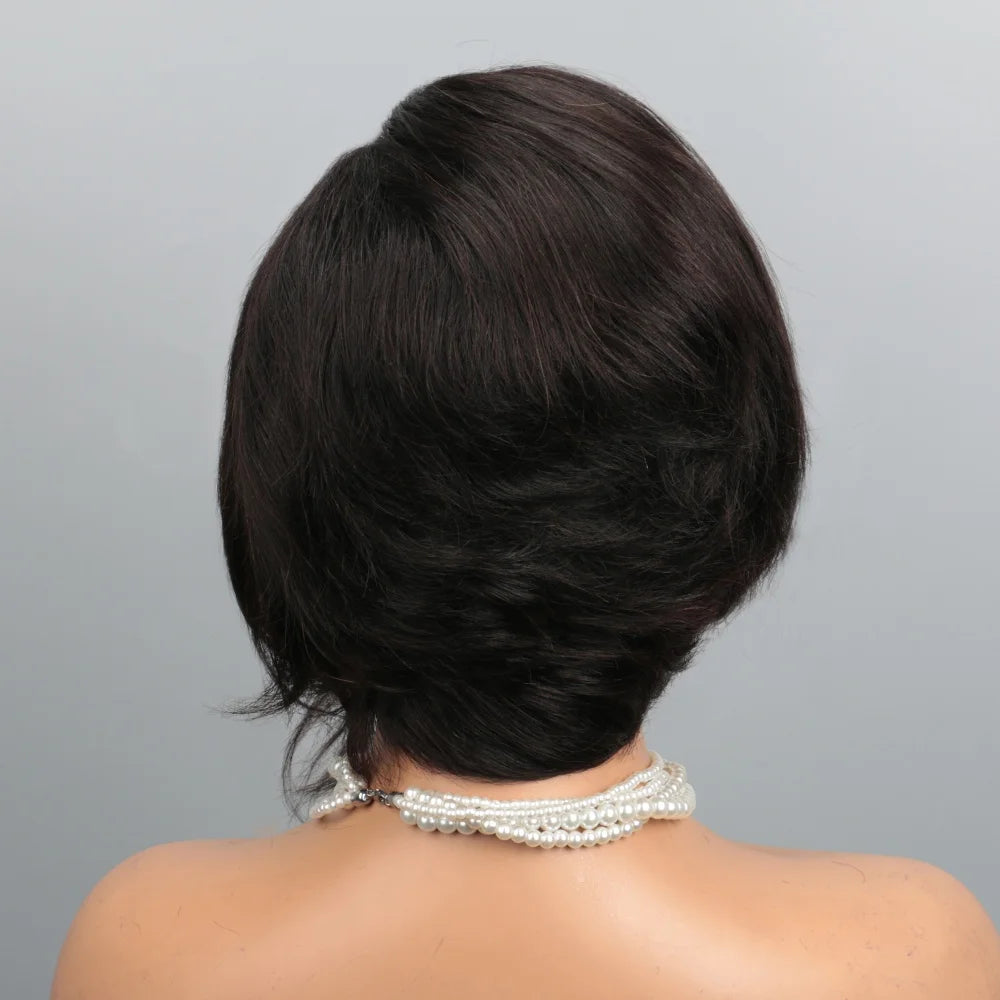 Short Curly Brazilian Human Hair Lace Front Wig for Women