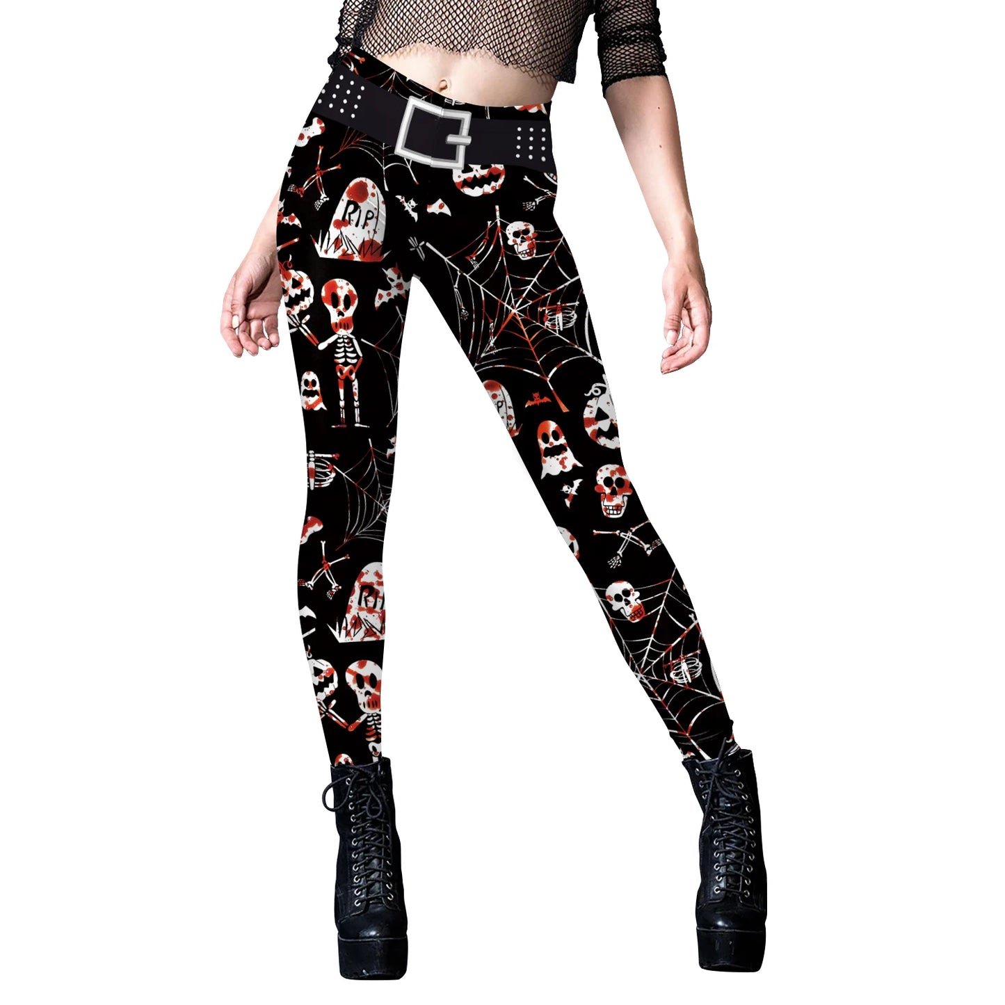 Three Dimensional Skeleton Cosplay Leggings for Women