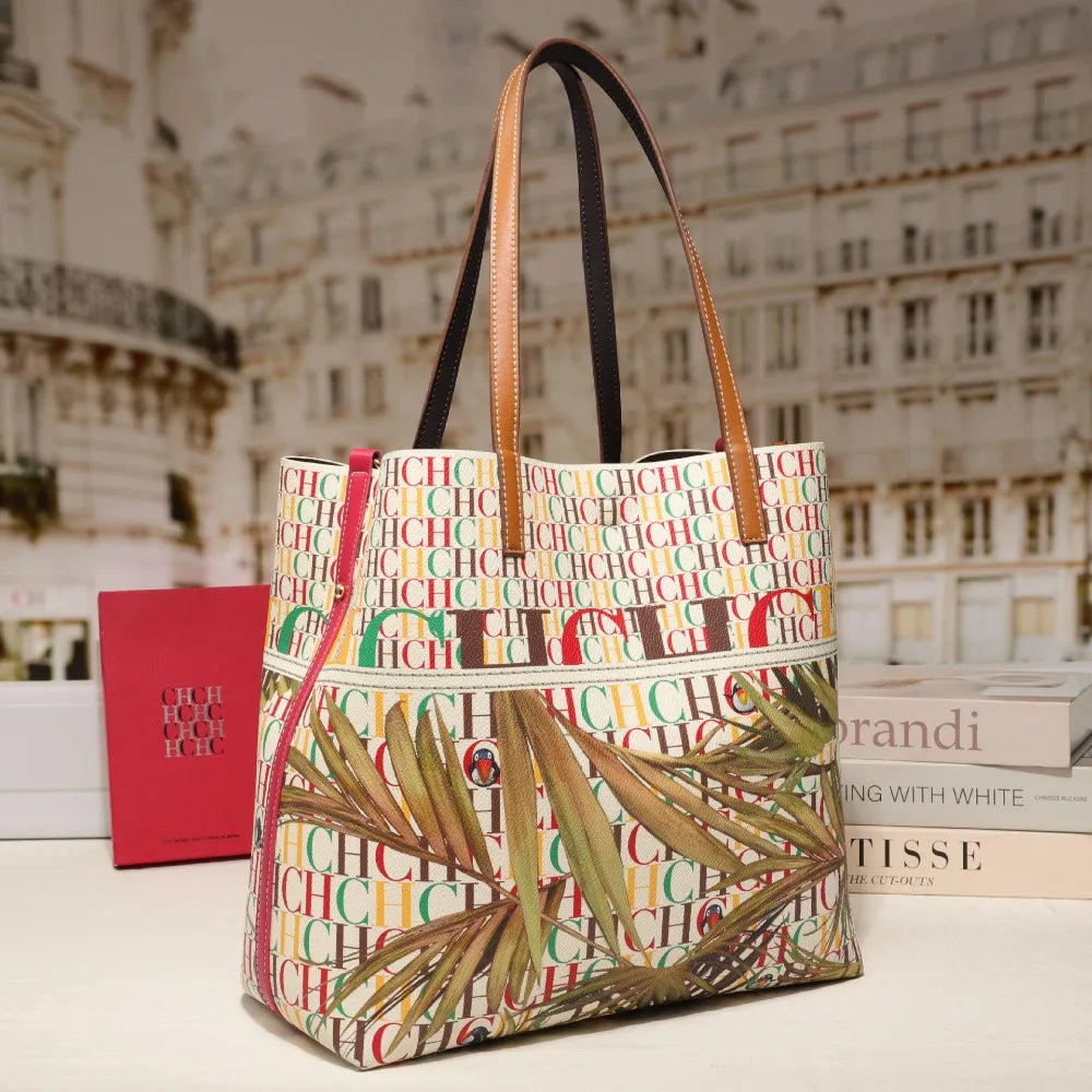 Roomy Printed Bucket Shoulder Bag