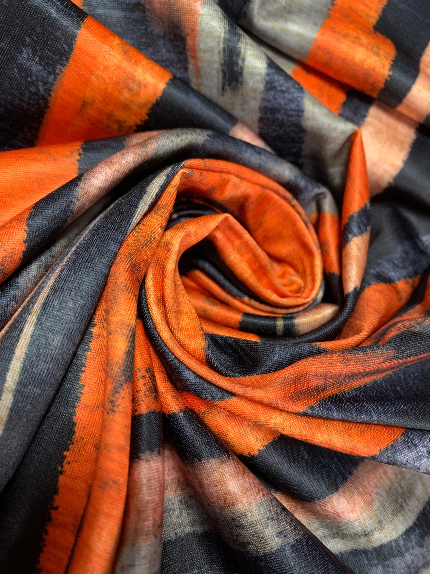 Women's Off - Shoulder V - Neck Striped Dress, Colorful Abstract Pattern, Casual Summer & Beach Wear