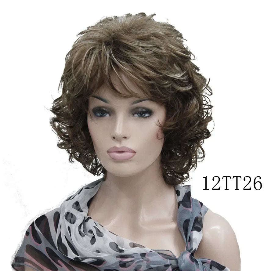Short Curly Synthetic Wig With Comfortable Fit For Women