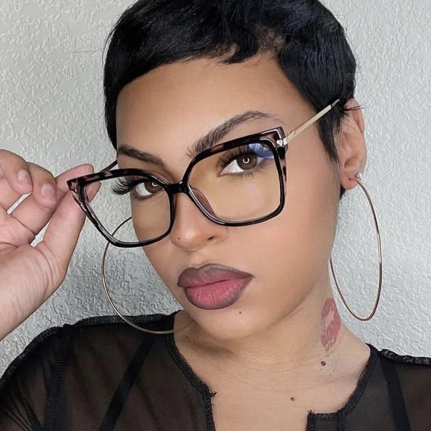 Leopard Square Frame Blue Light Blocking Reading Glasses For Women