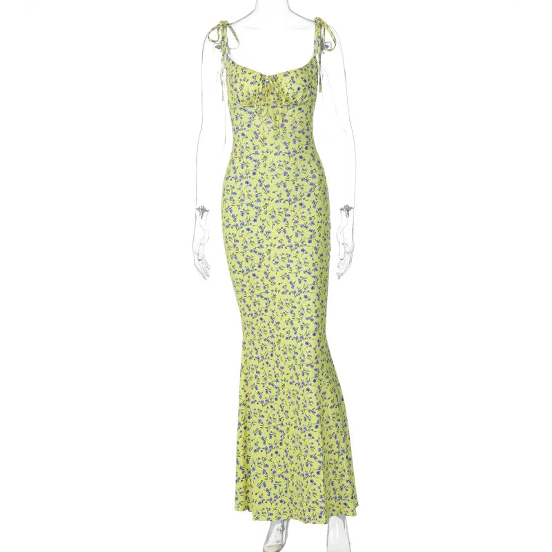 Floral Knit Slip Maxi Dress