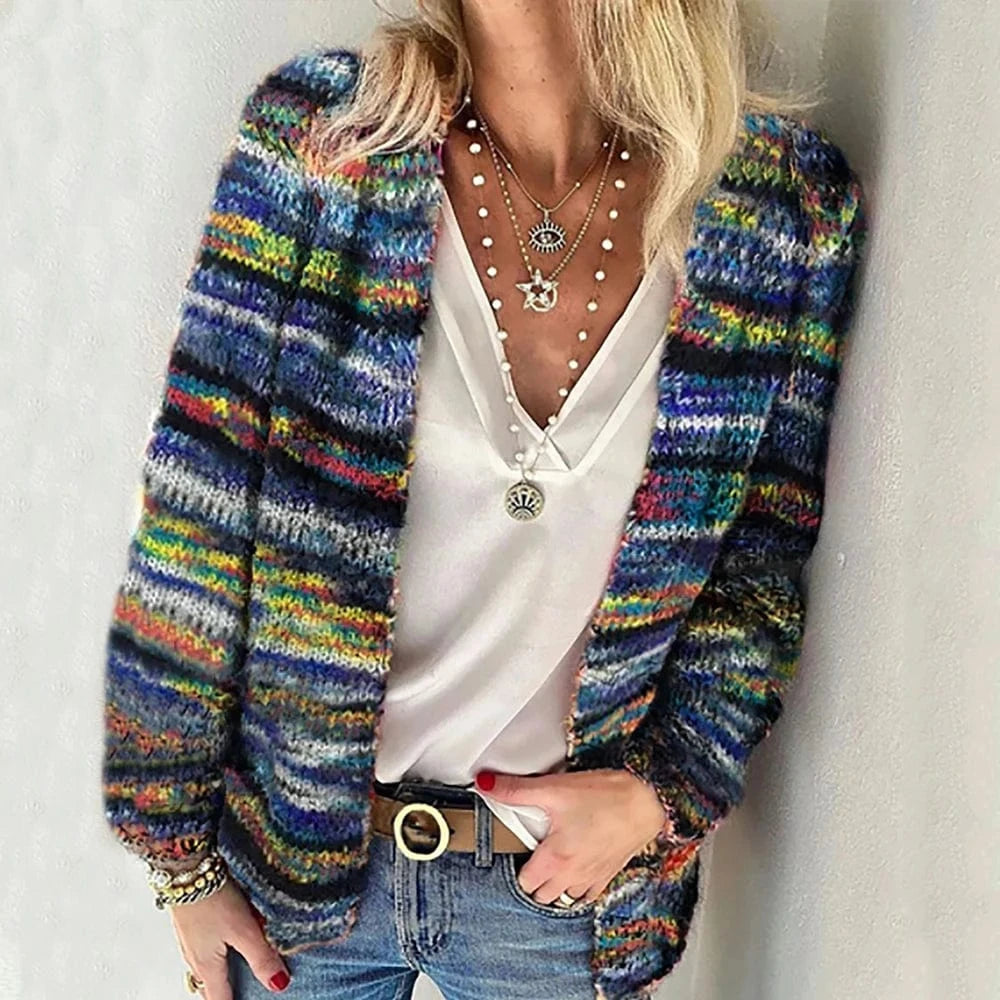A / L Sweater Knitted Cardigan Thin Loose Jacket  For Women Casual Y2k Crop Clothes Elegant Female Clothing Fashion Top