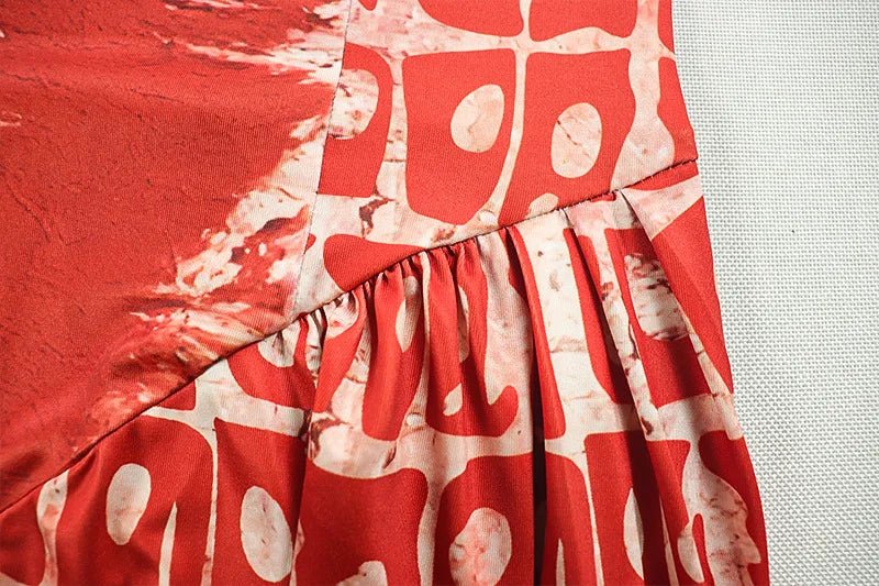 A Line Dress Printed Pattern Sleeveless Hipster Style - SN Wigs & More
