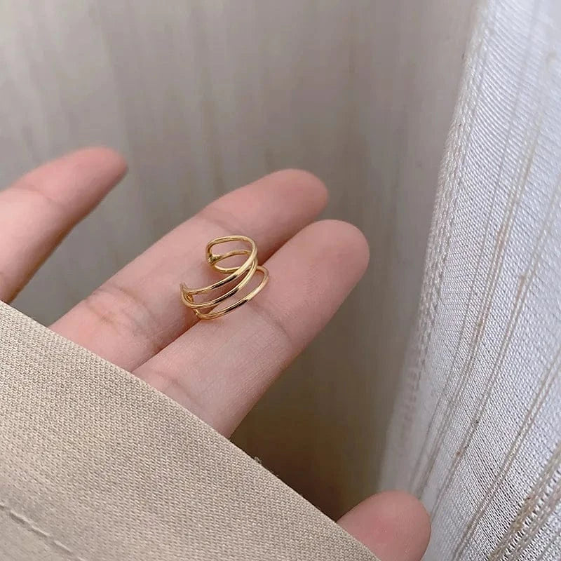 A061 gold single ear bone clip Crystal Long Chain Earrings 925 Silver Needle Butterfly Jewelry Women Fashion Pearl Flower Cluster Earrings