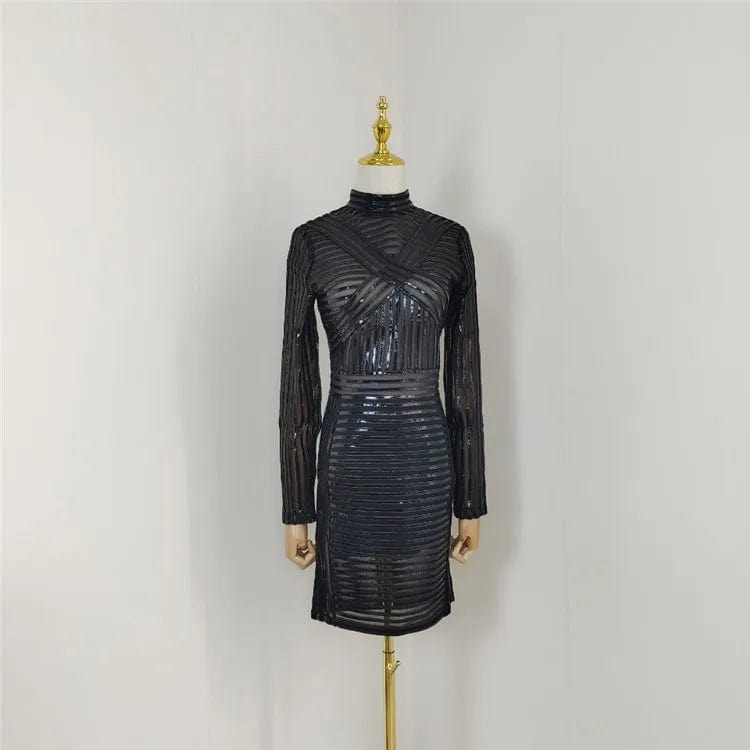 A2526 Bodycon Dress Sexy  Ropa Al Por Mayor Leather See Throught Splice Runway Mini Dress 2024