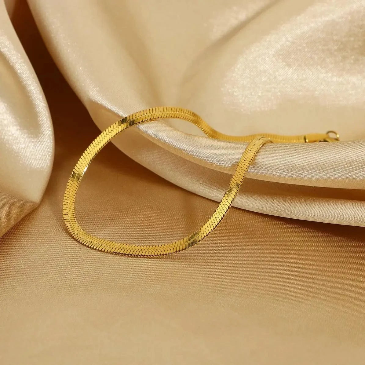 A361 3mm Miami Cuban Chain Snake Chain Anklets For Women Stacking Gold Plated 316L Stainless Steel Anklets