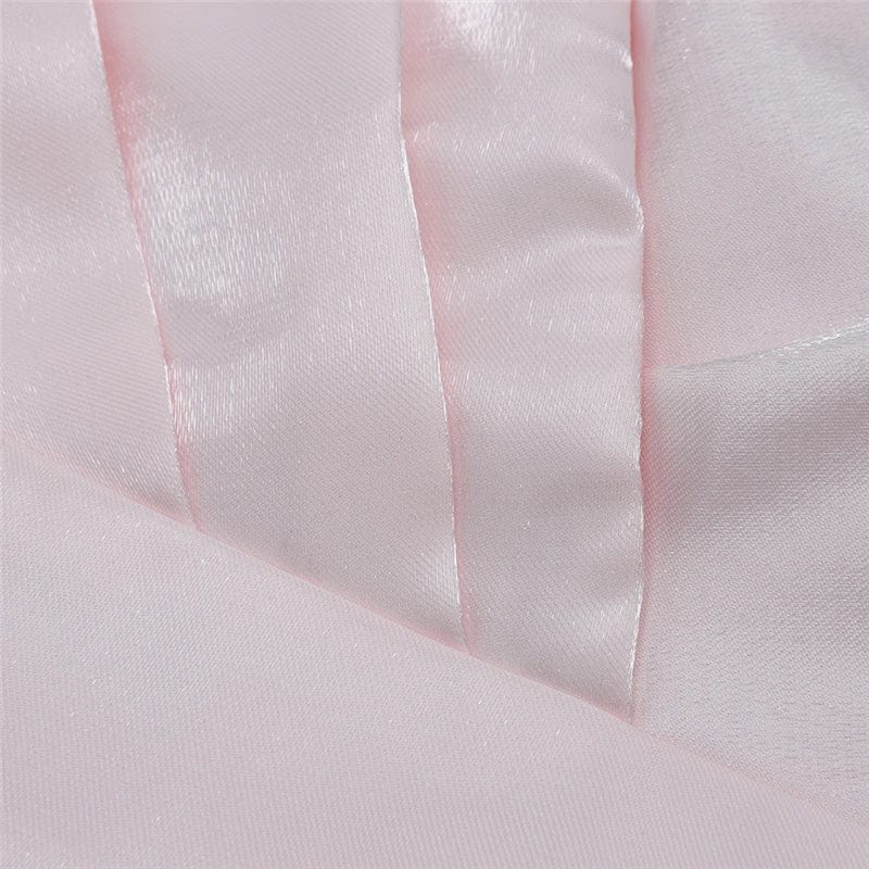A3985 summer dresses 2024 pink Off-shoulder backless puff sleeve satin mini dress female clothing