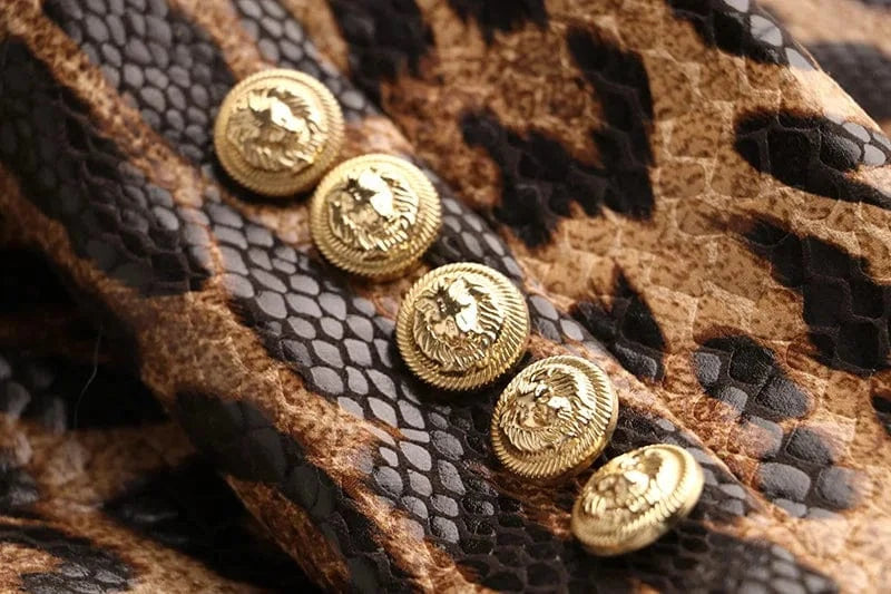 A5987 2024 New Arrivals Short Leather Leopard Blazer Women Beauty