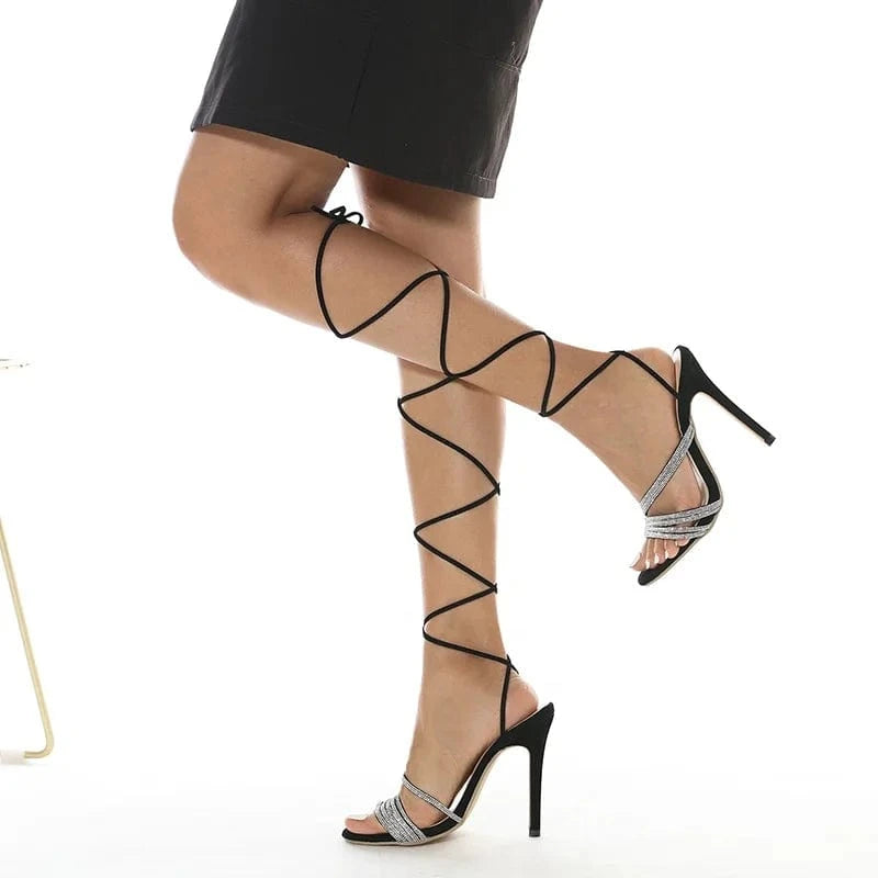 A6-157 DEleventh shoes Open Toe Stiletto ladies High Heels fashion ladies summer Sandals custom heels ladies shoes black heels