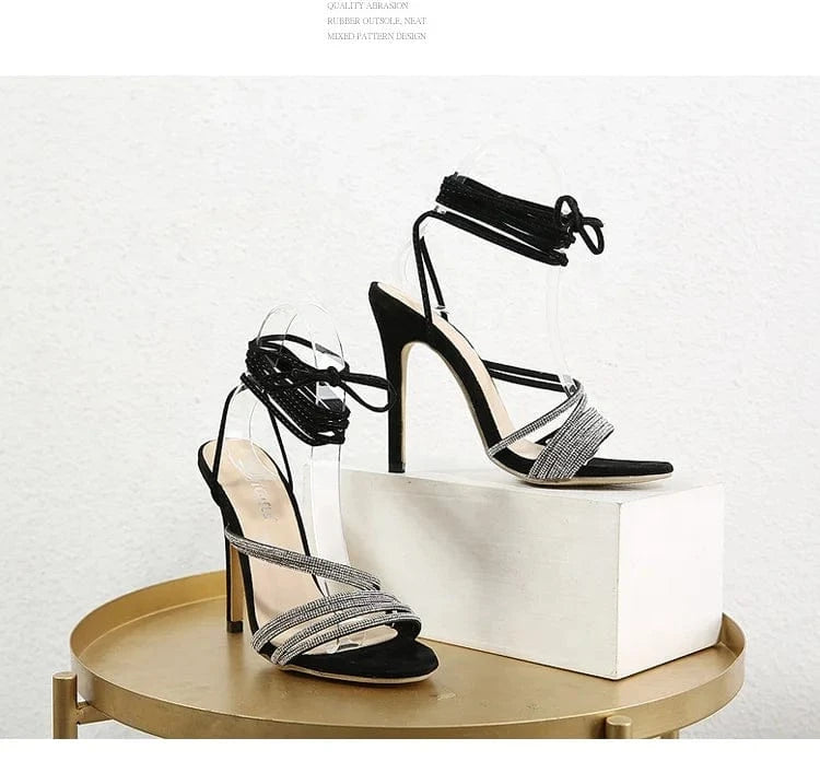 A6-157 DEleventh shoes Open Toe Stiletto ladies High Heels fashion ladies summer Sandals custom heels ladies shoes black heels