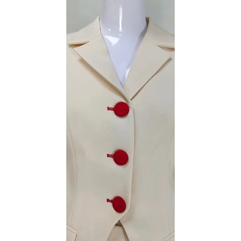 A6550 2024 New Arrivals Lady Suit White Women'S Suits & Tuxedo Blazer Set