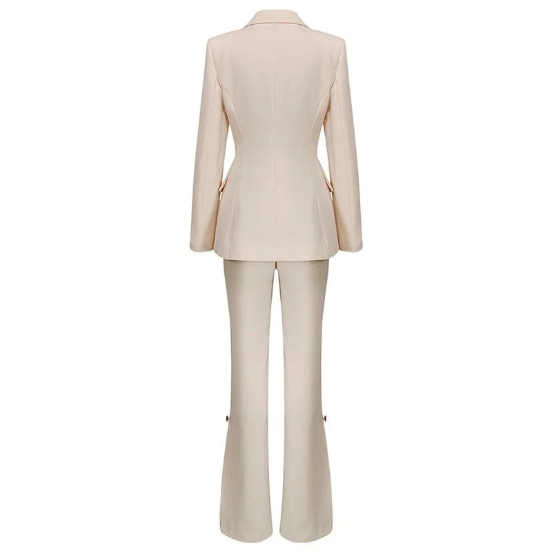 A6550 2024 New Arrivals Lady Suit White Women'S Suits & Tuxedo Blazer Set