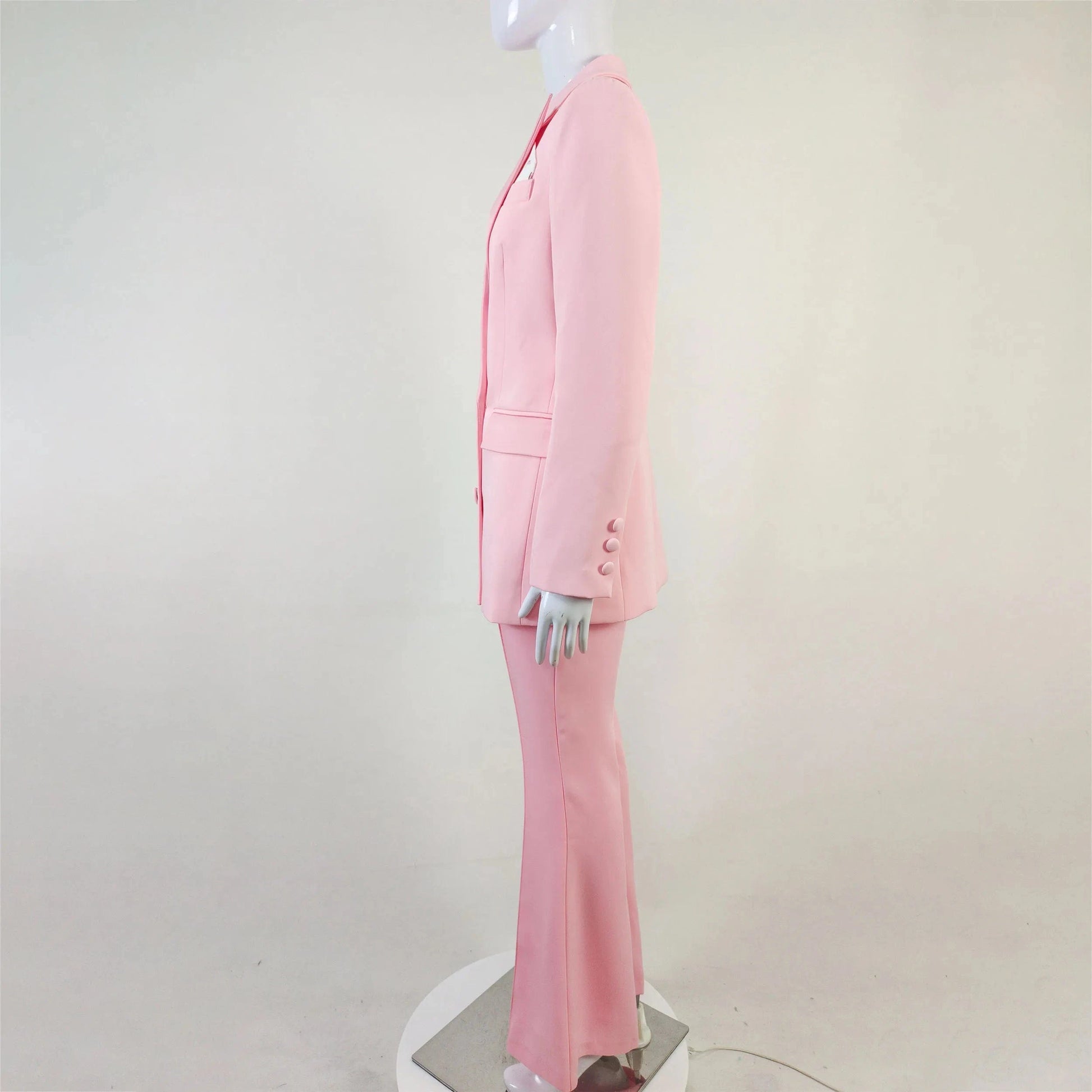 A6852 new arrive 2024 women office lady blazer and long pant Set pink casual womens suits & tuxedo wedding Dress