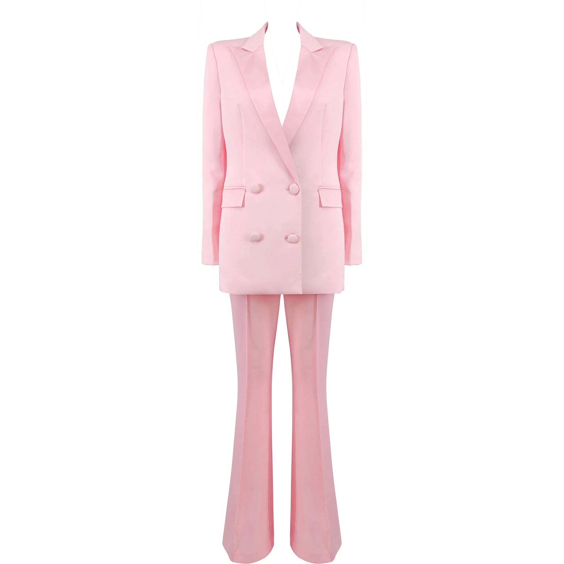 A6852 new arrive 2024 women office lady blazer and long pant Set pink casual womens suits & tuxedo wedding Dress