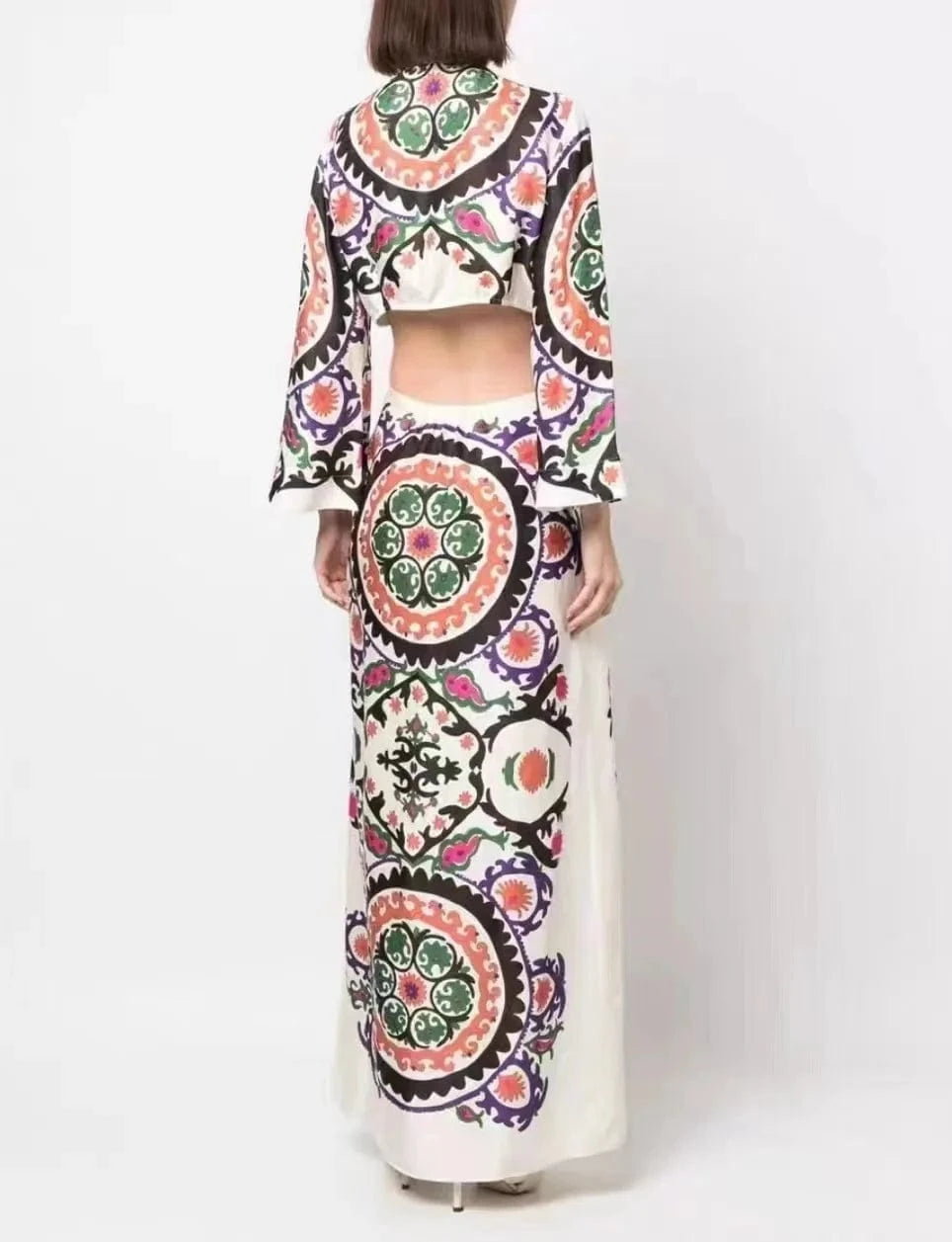 A7572 ladies women Ethnic pattern dress Beach Boho dresses
