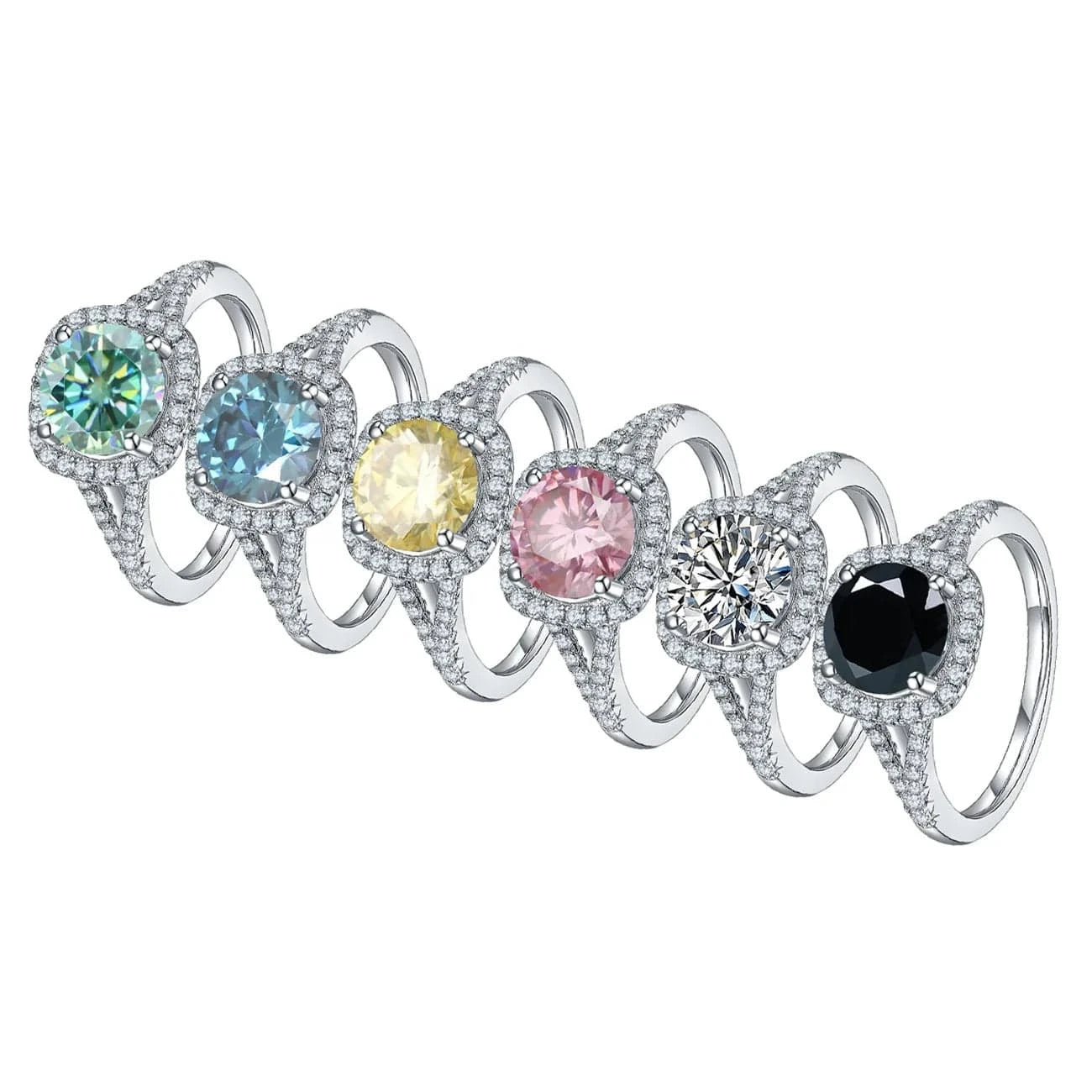 Abiding Jewelry Factory OEM/ODM Custom Jewelry Wholesale 2 Carat Moissanite Diamond Rings Moissanite