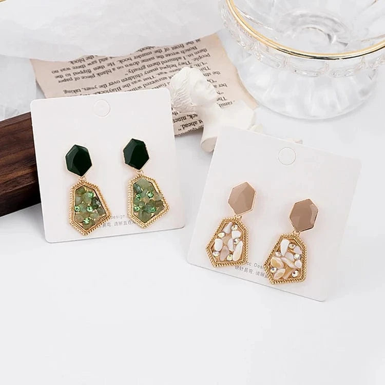 Acrylic Stud Earrings for Women Girls Fashion Bohemian Punk Geometric Resin Acetate Dangle Drop Hoop Statement Earring